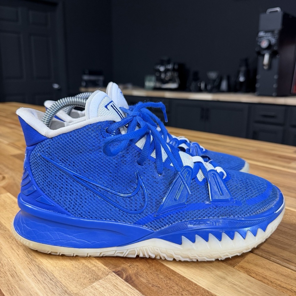 Nike Kyrie 7 By You Custom Royal Blue Basketball Shoes Men's Size 6.5